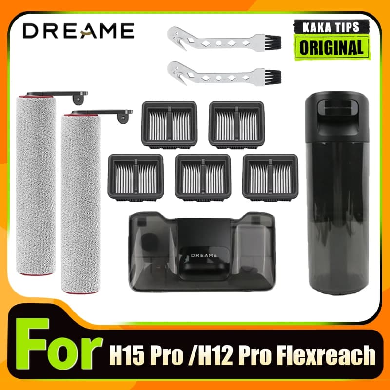Original Accessories For Dreame H12 Pro Flexreach /H15 Pro Clean Water Tank Brush Roller HEPA Filter Holder Vacuum Cleaner Parts