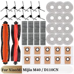 For Xiaomi Mijia M40 / D110CN Robot Vacuum Spare Parts Main Side Brush Hepa Filter Mop Cloth Dust Bag Accessories Replacement
