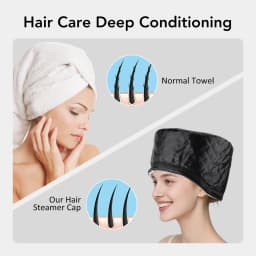 Electric Hair Steamer Cap Hair Heating Hat 3 Time Setting10-Level Heat Home Use Thermal for Deep Conditioning Hair Care SPA Cap