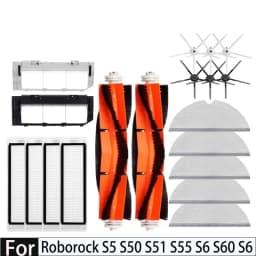 Roborock S5 MAX S50 MAX S55 MAX S6 MAXV HEPA Filter Side/Main Brush Water Tank Tray Mop Dust Box Vacuum Cleaner Accessories
