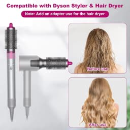 Round Volumizing Brush 20/38/55MM for Dyson for Airwrap HS01/HS05 Volumizer Curling Brush Attachment Rose&Gold Oval Round Brush