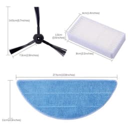 For ILife ZACO V5s Pro V3 V5 V5s V3s V50 X5 Spare Side Brush HEPA Pre Filter Mop Cloth Robot Vacuum Cleaner