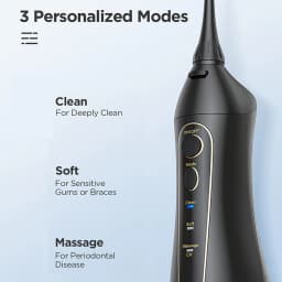 Fairywill 5020E Water Flosser Teeth 300ML Oral Irrigator Rechargeable Portable Dental 3 Modes Water Tank Waterproof Teeth Cleane
