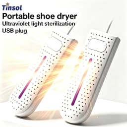 TINSOL Portable Shoe Dryer USB Plug Ultraviolet Disinfection Constant Temperature Heating Travel Dormitory Shoe Dryer