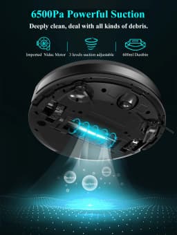 ABIR X8 Robot Vacuum Cleaner, TOF Wisdom,UV Cleaning,Multi-Floor Map,Room Custom Clean, Auto Wet Dry Vacuum Mop for Home Carpet