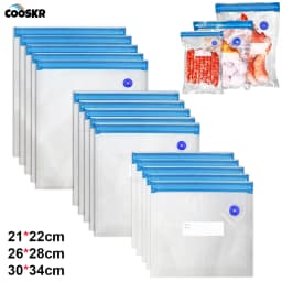 Food Vacuum Bags Reusable Vacuum Bags Small Large Size Vacuum Sealed Food Bags Food Storage Bag 10Pcs Vacuum Packaging Bags