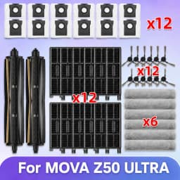 Compatible For ( MOVA Z50 Ultra ) Vacuum Parts Main Roller Side Brush HEPA Filter Dust Bag Accessories