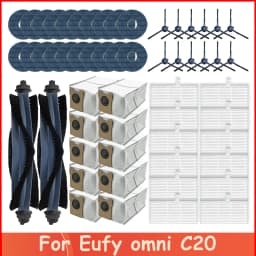 Fit For Eufy Omni C20 Robot Spare Vacuum Cleaner Accessories Main Side Brush Filter Mop Cloth Dust Bag Replacement Spare Parts