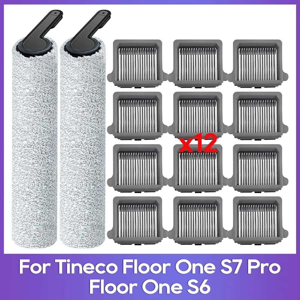 Soft Roller Brush Fit For Tineco Floor One S7 Pro / Floor One S6 Wet Dry Cleaner Spare Parts Only For FW110700DE / FW200700EU