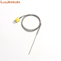 LUJINXUN Armoured Thermocouple Probe Dia.1-5mm Length 50-300mm WRNK-191 K Temperature Sensor with Mini Plug 0-1100 Degree 1pc