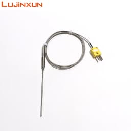 LUJINXUN Armoured Thermocouple Probe Dia.1-5mm Length 50-300mm WRNK-191 K Temperature Sensor with Mini Plug 0-1100 Degree 1pc