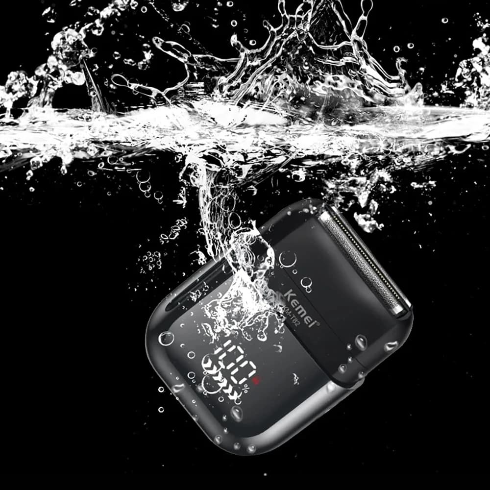 Kemei Waterproof Foil Shaver Electric Razor for Men's Face Compact Travel Shavers Close Shave Trimmer USB-C Rechargeable Gifts