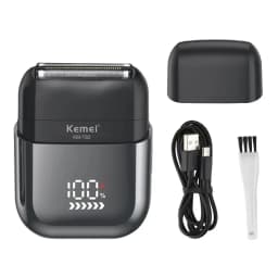 Kemei Waterproof Foil Shaver Electric Razor for Men's Face Compact Travel Shavers Close Shave Trimmer USB-C Rechargeable Gifts