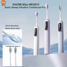 XIAOMI Mijia Sonic Toothbrush Pro MES610, 2 Shock-Absorbing Brush Heads, Sweep Vibration Smart Teeth Cleaning Feedback 4 Modes