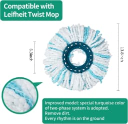 Clean Twist Disc Mop for Leifheit,Mop Head Clean Twist Disc Mop Micro Duo,Clean Twist Disc Mop Ergo and Combi Disc Mop Leifheit
