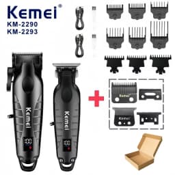 Kemei New Professional Cutting Machine Electric Shaver Hair Trimmers with LCD Display Men's Hair Clipper KM-2290 KM-2293 KM-T95