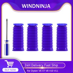 1-8pc Soft Roller Duct Rubber Hose With Repair Tool for Dyson V6 V7 V8 V10 V11Vacuum Cleaner Soft Drum Head Blue Hose Spare Part