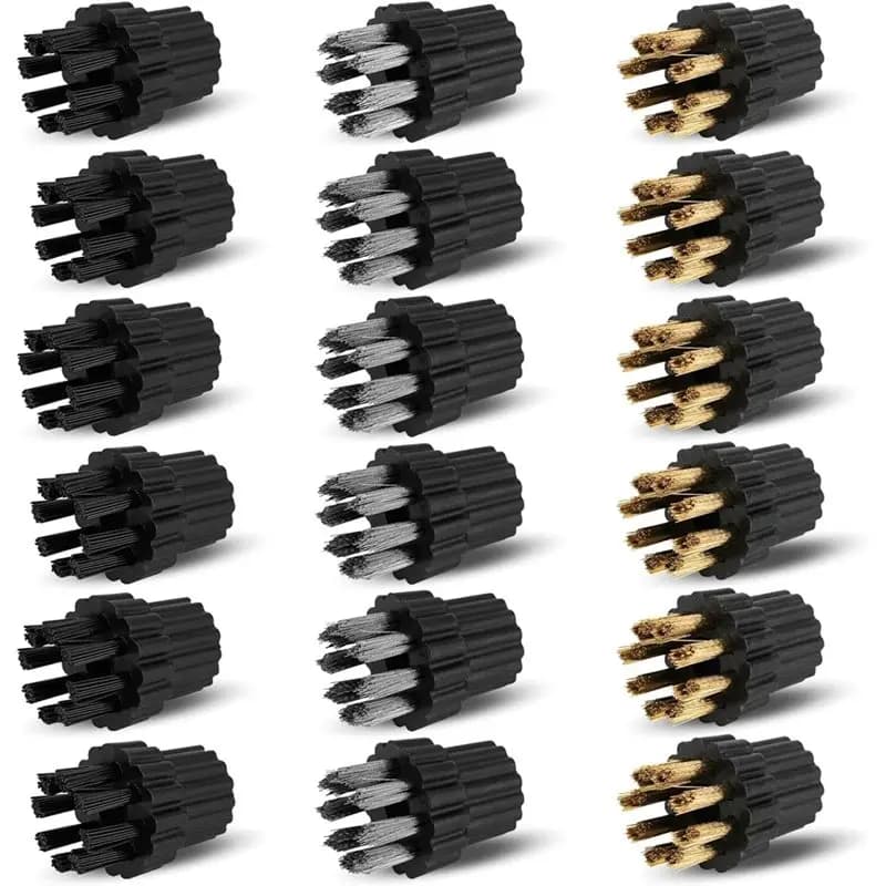 A50Q-Steam Cleaner Cleaning Brush Head Replacement(18PCS), M8 Attachment Set, Steamer Accessories Parts