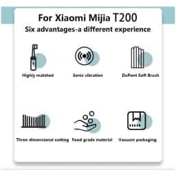 8 PCS Replacement Toothbrushes Head for XIAOMI MIJIA T200 White Deep Cleaning Electric Toothbrush Nozzles Soft DuPont Bristle