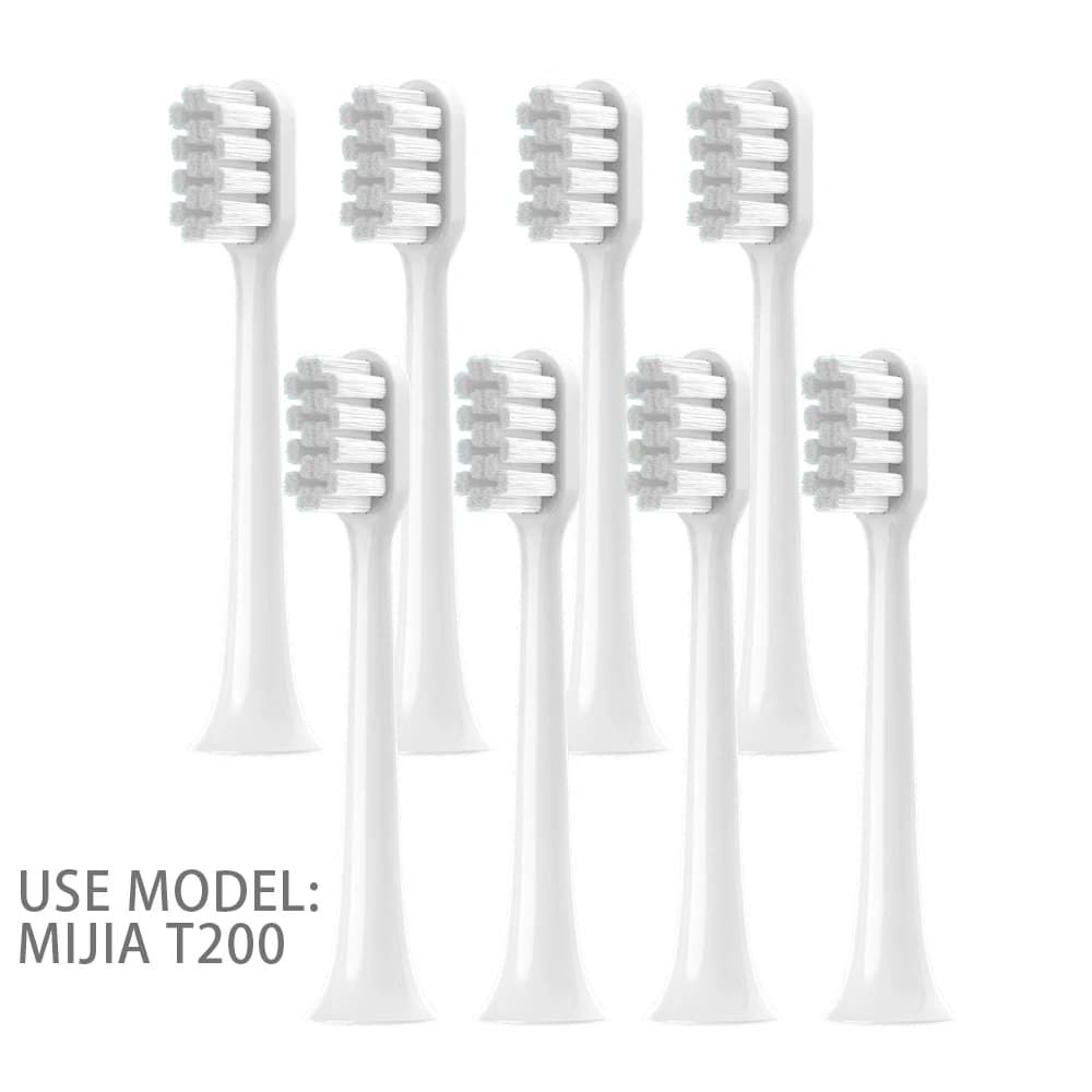 8 PCS Replacement Toothbrushes Head for XIAOMI MIJIA T200 White Deep Cleaning Electric Toothbrush Nozzles Soft DuPont Bristle