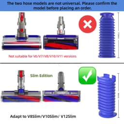 Vacuum Lower Duct Hose For Dyson V8slim/Digital Slim/V10 Slim/V12/V12slim/V15 Detect Slim Vacuum Cleaner Blue Hose（1/2PCS)