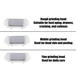 3PC Replacement Roller Heads for Pedi Foot File, Callus Shaver, Pedicure Kit for Cracked Heels and Dead Skin