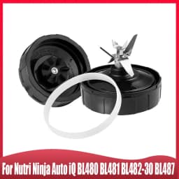 For Nutri Ninja Auto IQ BL480 BL481 BL482-30 BL487 Blender Juicer 7 Fin Extractor Bottom Blade, With Silicone Rubber Seal Sealin