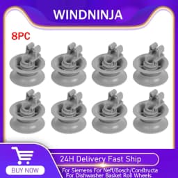 Dishwasher Top Basket Wheels 8PC Universal Basket Roller Wheels For Siemens For Neff For Bosch For Constructa Kit Accessories