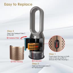 Carbon Fiber Evaporator Filter & 2-IN-1 HEPA Carbon Filter For Dyson PH01 PH02 PH03 PH04 Air Purifier