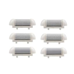 Black Foot Care Tool Heads, Hard Skin Remover, Refill Rollers for Cracked Heels Calluses and Dead Skin Removal, 6 Pcs