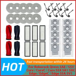 For ( Roborock Qrevo 5AE / S5V / Curv / CurvC / Curv S5X 5A1 5XC / Edge / EdgeC / Edge S5A 5V1 ) Parts Brush Filter Mop Bag