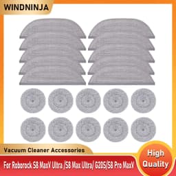 Mop Cloth For Roborock S8 MaxV Ultra S8 Max Ultra G20S Antibacterial Shock Mop Cloth Round Rag Robot Vacuum Cleaner Accessories