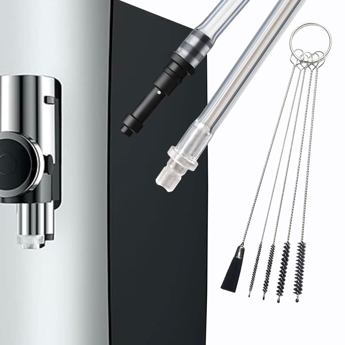 Milk System Replacement Parts With Adapter And Cleaning Brushes Compatible with Jura Coffee Machine Models