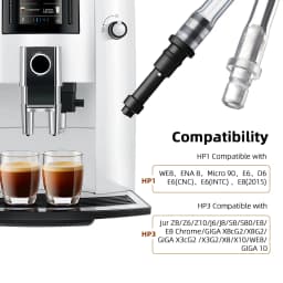 Milk System Replacement Parts With Adapter And Cleaning Brushes Compatible with Jura Coffee Machine Models