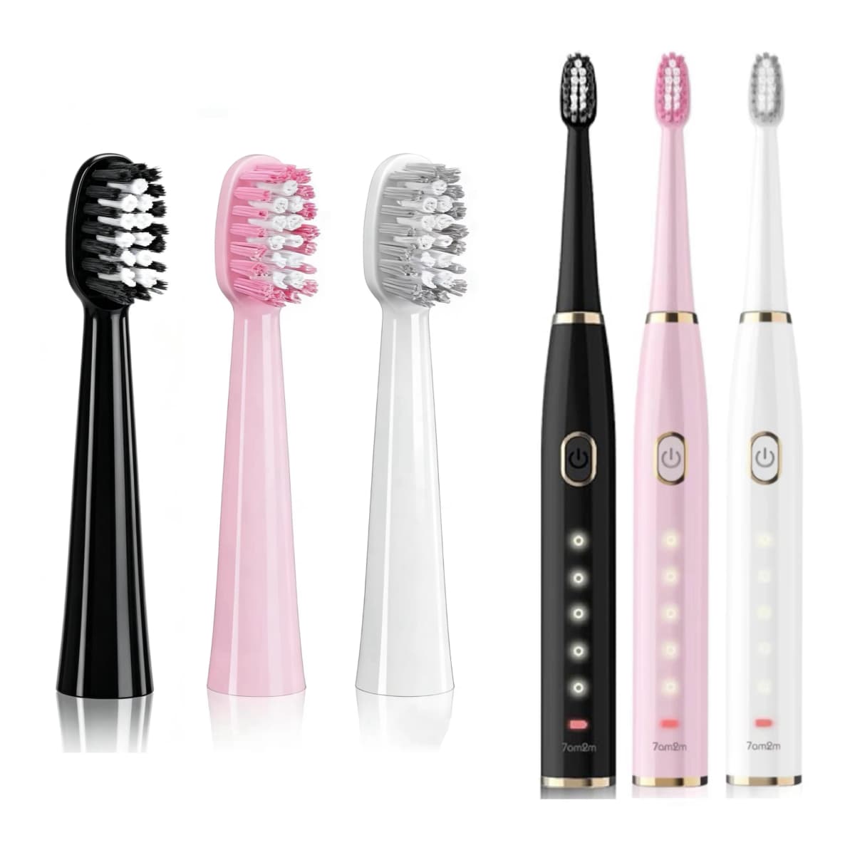 Replacement Brush Heads For 7AM2M AM106 Sonic Electric Toothbrush Vacuum Soft DuPont Bristle Nozzles