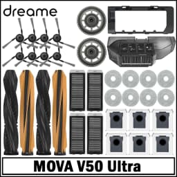 For MOVA V50 Ultra Robot Vacuum Spare Parts Main Side Brushes Mop Cloths HEPA Filters Dust Bags Accessories