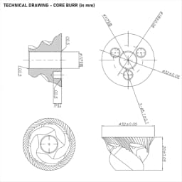 Low Price Replacement Stainless Steel Conical Grinder Burr Set, 48mm Accessories for Magic/Royal/Strato and Others