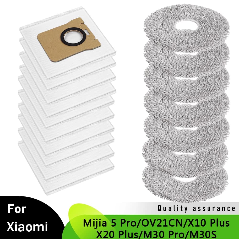 Mop Cloths Dust Bag Replacement For Xiaomi 5 Pro/OV21CN/X10 Plus/X20 Plus/M30S/M30 Pro Mop Rags Bags Robot Vacuum Cleaner Parts