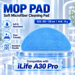 Compatible For ILife A30 Pro Replacement Parts Kit Main Brush Side Brush HEPA Filter Mop Dust Bag 5000pa Odkurzacz Akcesoria