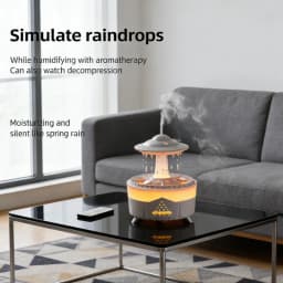Creative UFO Aroma Diffuser Sprayer Air Humidifier with Water Mist Ring Works with Essential Oil Releases Fine Water Mists