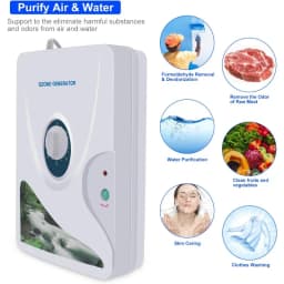 600mg Ozone Generator Water Ozonator O3 Ozone Machine 600mg/h for Home Air, Water, Fruits, Vegetables Clean EU US Plug