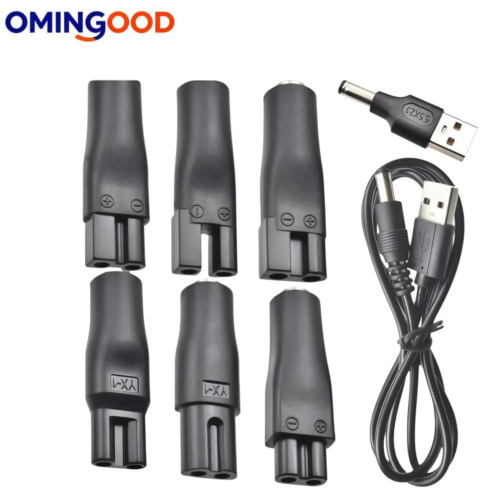 NEW 8PCS Power Cord 5V Replacement USB Adapter Charger Suitable for All Kinds Hair Clippers Beard Trimmers Shavers