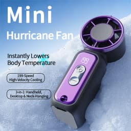 Super Mini Rechargeable Handheld Fan Powerful Wind Ultra-Quiet Fan Digital Display Portable Small Summer Fan Best Selling