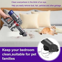 Mini Motorized Brush for Dyson V10 V11 V15 V7 V8, Mini Turbine Nozzle for Cleaning Mattresses, Upholstery and Stairs