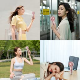 Portable Fan Mini Handheld Humidifier Fan USB Rechargeable Portable Handheld Mist Fan with Humidifier Mini Water Spray Hand Fans