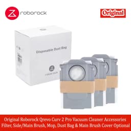 Original Roborock Qrevo Curv 2 Pro Vacuum Cleaner Accessories Filter, Side/Main Brush, Mop, Dust Bag & Main Brush Cover Optional