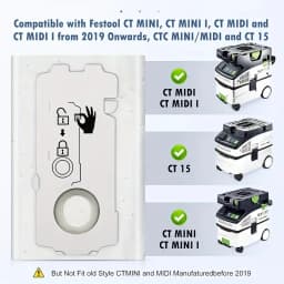 8pcs FeStool Series Vacuum Cleaner Dust Bags. Compatible for FeStool CT MINI, CT MID, and CT 15 Filter Bags.