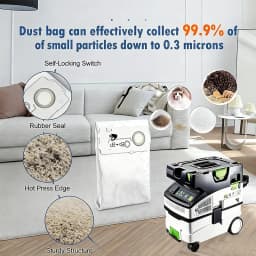 8pcs FeStool Series Vacuum Cleaner Dust Bags. Compatible for FeStool CT MINI, CT MID, and CT 15 Filter Bags.