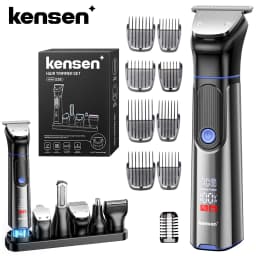 Kensen S38 Electric Hair Trimmer for Men 6 in 1 Body Hair Shaver Nose Beard Trimmer IPX6 Waterproof Hair Cutting Machine Barber