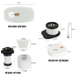 Foam & HEPA Filter For Shark NV350 NV600 NV650 NV680 HZ2000 UV850 WV200 WV401 HV380 IZ361H IF200 Vacuum Cleaner